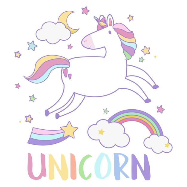 Schönes Einhorn png durchsichtiger Hintergrund
