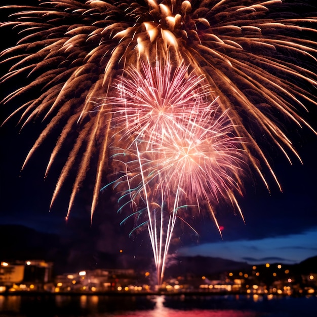 schönes Feuerwerk feiern