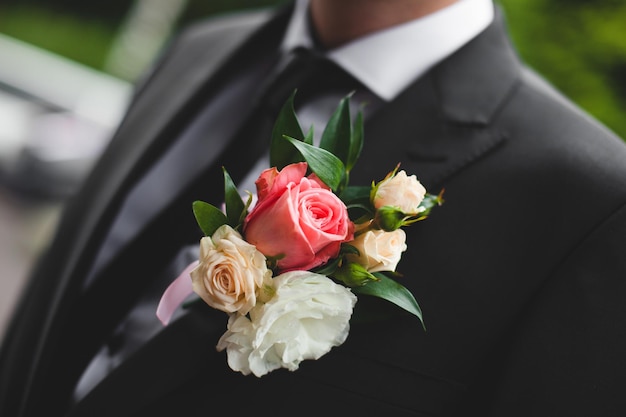 Schönes Foto Nahaufnahme Hochzeit Blumenstrauß