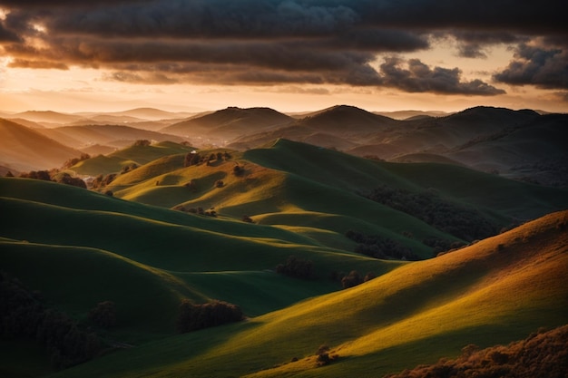 schönes Foto Sonnenuntergang Lancape