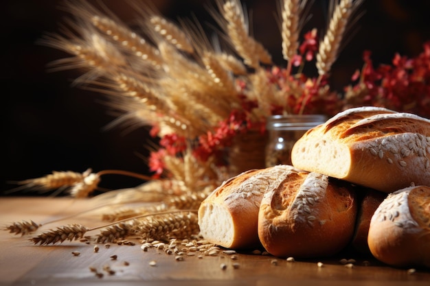 Foto schönes gesundes und gesundes brot