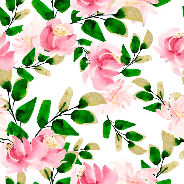 Schönes helles buntes Aquarell-Muster mit Rosen-Blumen-Illustration