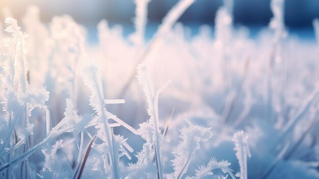 Foto schönes hintergrundbild von heufrost in der natur