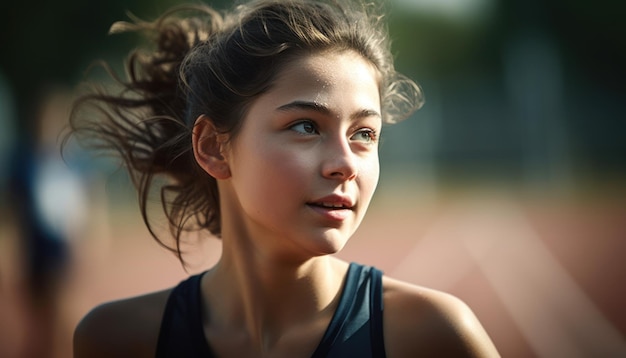 Schönes junges Mädchen im Sport