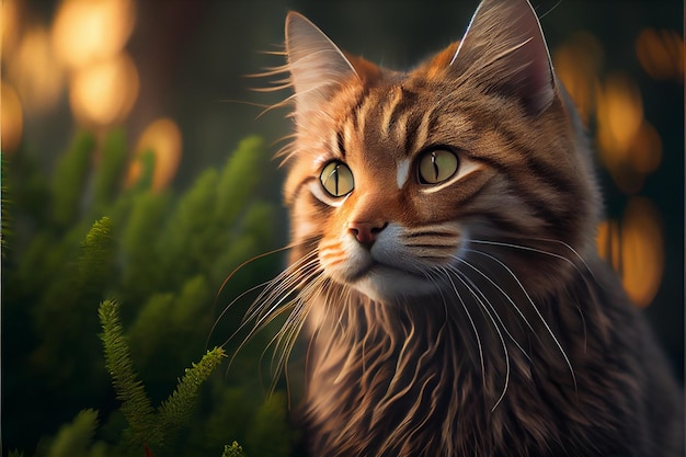 Schönes Katzenportrait Generative Ai