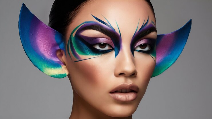 Foto schönes künstlerisches make-up
