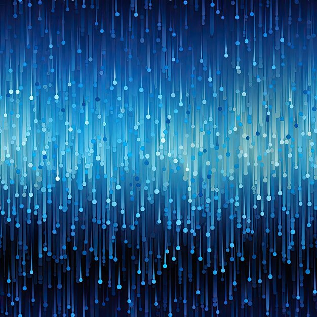 Schönes Muster von blauer Technologie Regen fällt auf einem dunklen Hintergrund Fliesen