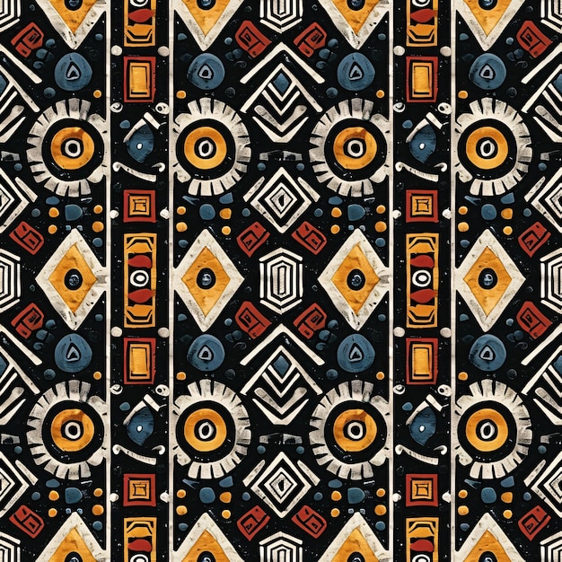 Schönes nahtloses Muster mit afrikanischem Ornament