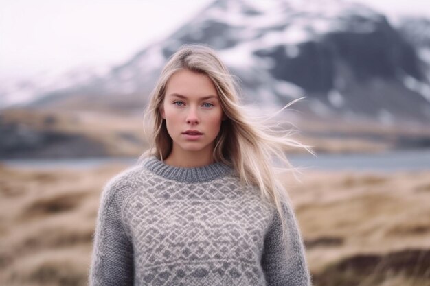 Foto schönes porträt für eine junge moderne frau