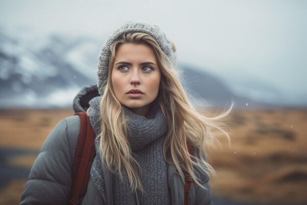 Foto schönes porträt für eine junge moderne frau