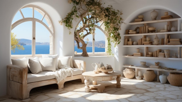 Schönes weißes traditionelles griechisches Haus
