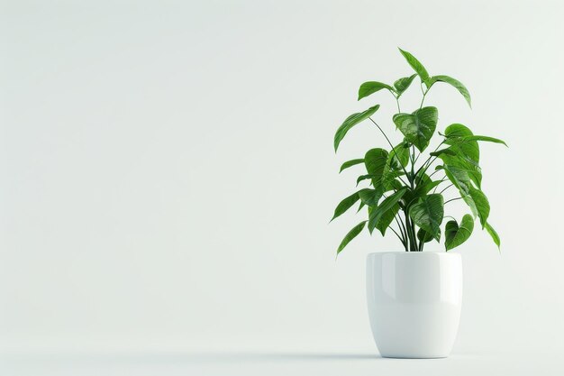 Schönheit einer isolierten Pflanze auf weißem Hintergrund