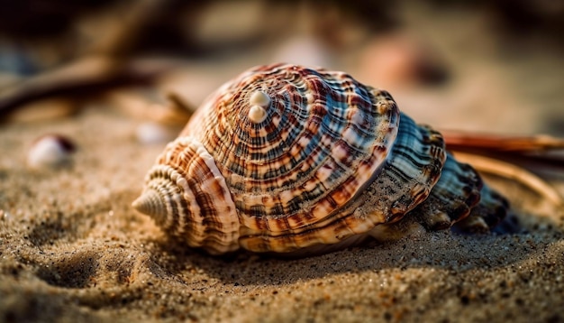 Schönheit in der Natur schält Seesterne und Spirale, die von KI erzeugt werden