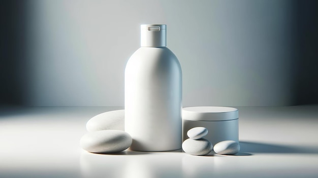 Foto schönheits-kosmetikflaschen-mockup, strategisch entworfen für die präsentation von hochwertigen hautpflegeprodukten