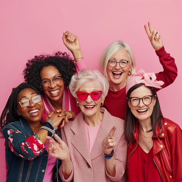 Foto schönheitsfrauen posieren an einem vielfältigen kulturtag