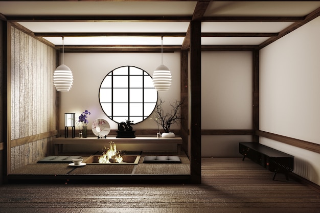 Schönstes Design Wohnzimmer im japanischen Stil