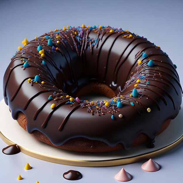 Foto schokolade donut