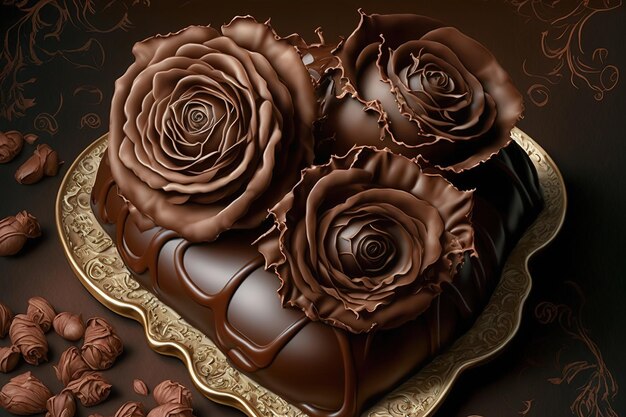 Schokolade mit Rose