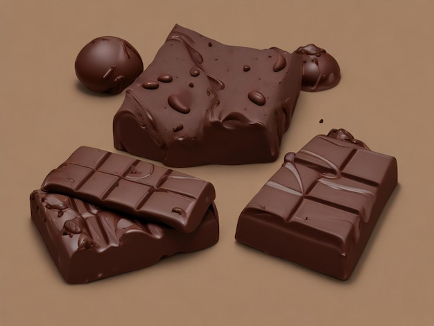 Schokolade schöne Nahaufnahme bild ai generiert