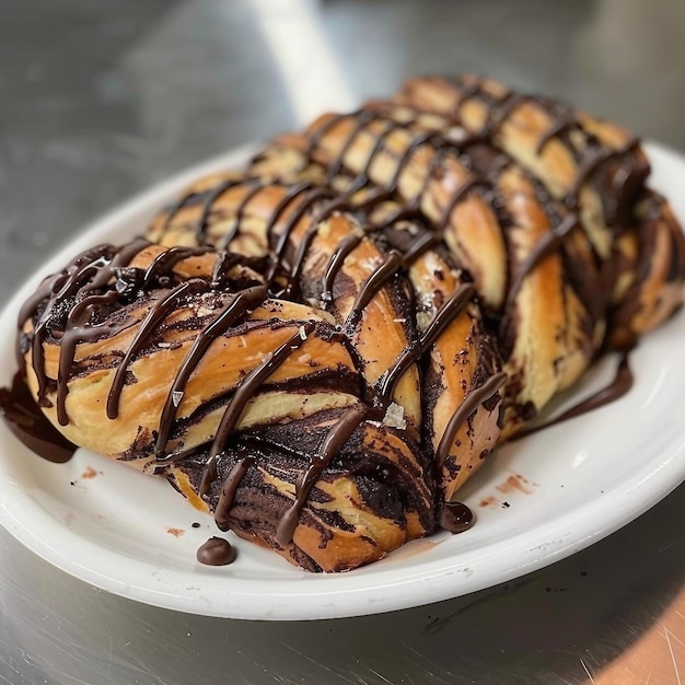 Schokoladen Babka mit verdrehten Schichten