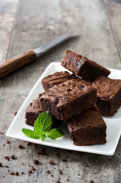 Schokoladen-Brownie-Portionen