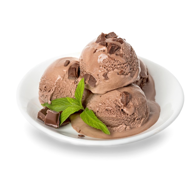 Schokoladen-Eis, isoliert