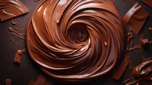 Schokoladen-Hintergrund geschmolzene Schokolade