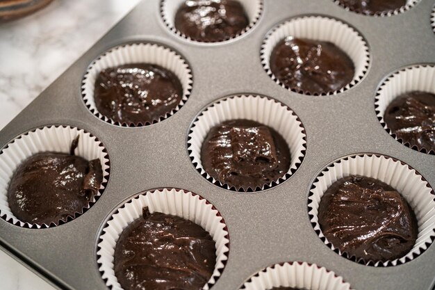 Schokoladen-Pfefferminz-Cupcakes