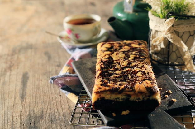 Schokoladenkäse Brownies Kuchen