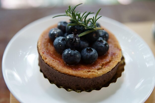 Foto schokoladenkuchen auf dem teller