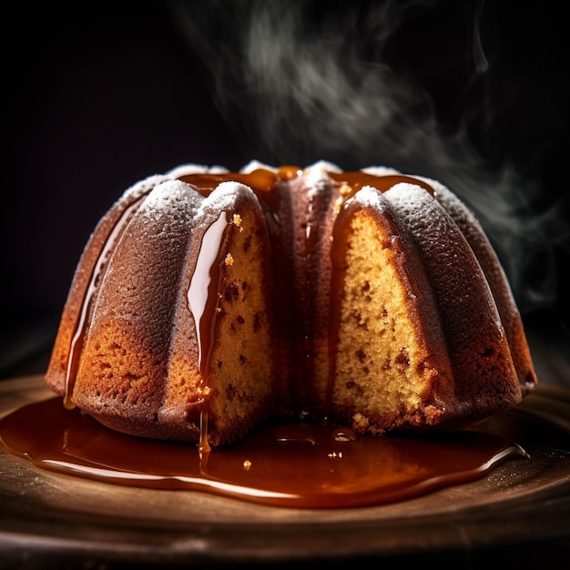 Schokoladenkuchen auf weißem Hintergrund