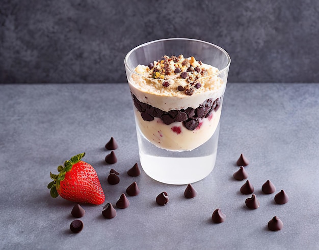 Schokoladenparfait-Schichtdessert mit Keksen und Mousse, perfekt für besondere Anlässe