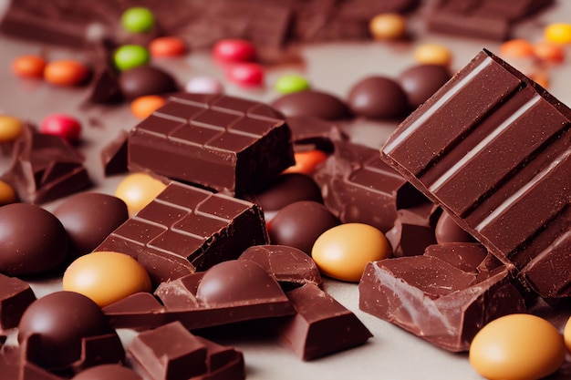Schokoladensüßigkeiten Hintergrund