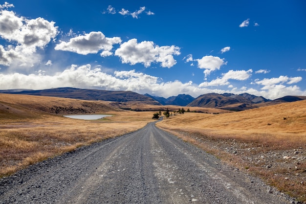 Schotterstraße entlang des Lake Tekapo