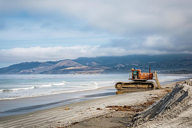 Schrauber bei einem Strandnachschubprojekt Beste Schrauber-Bildfotografie