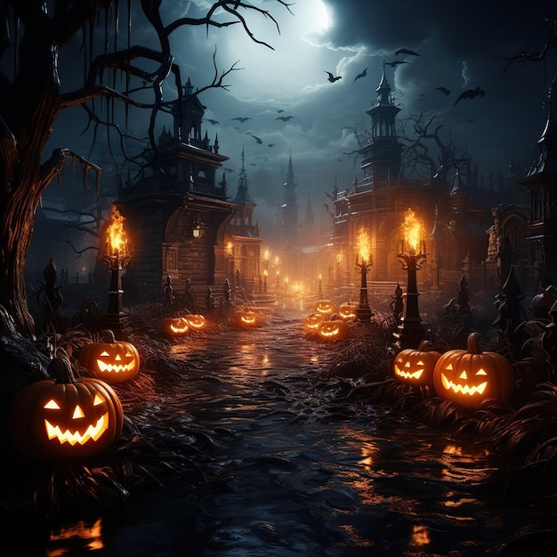 Schreckliche Halloween-Illustration