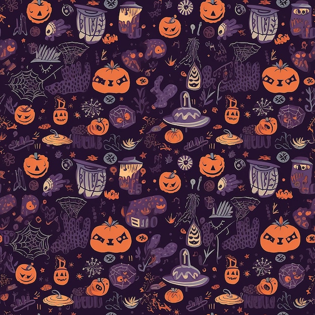 Schreckliche Halloween-Musterillustration