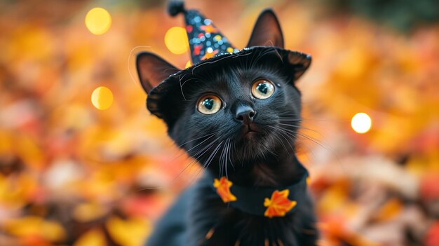 Schreckliche Halloween-Schwarze Katze-Modenschau