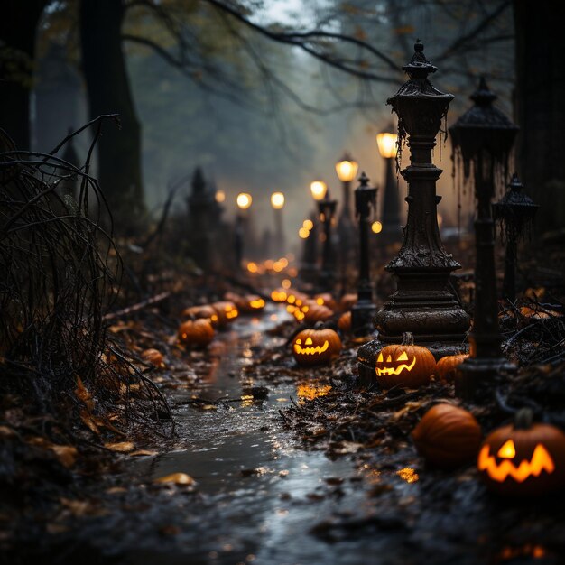 Schreckliche und fesselnde Halloween-Thematikbilder