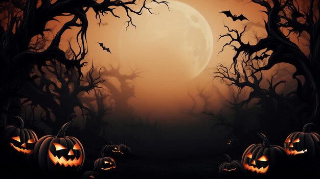 Foto schrecklicher halloween-copy-raum-hintergrund