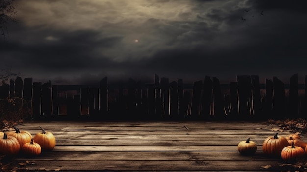 Schrecklicher Halloween-Hintergrund mit leeren Holzplatten dunkler Horror-Huntergrund