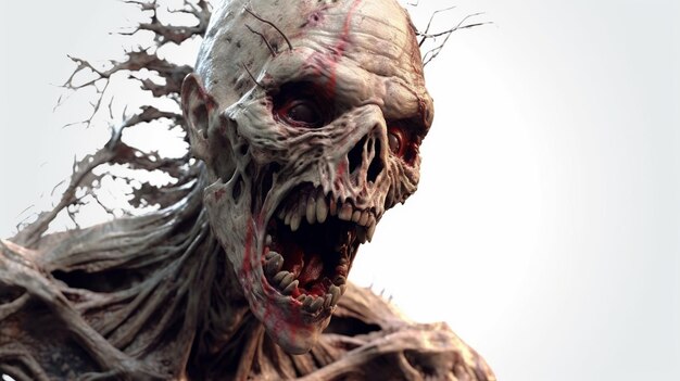 Foto schreckliches zombie-monster halloween teufel generative ai