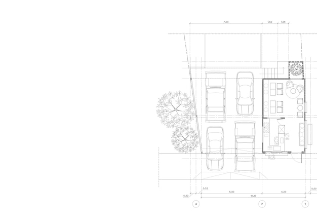 Schreiben Sie eine Blaupause für die Architektur des Gebäudes