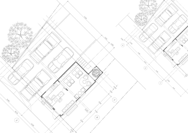 Schreiben Sie eine Blaupause für die Architektur des Gebäudes