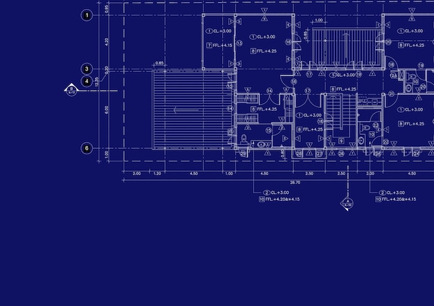 Schreiben Sie eine Blaupause für die Architektur des Gebäudes