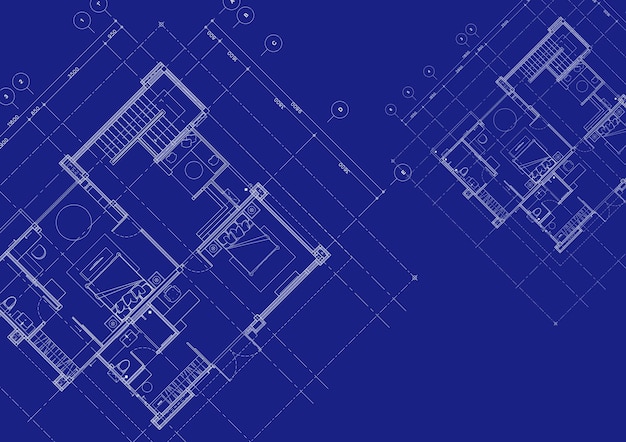 Schreiben Sie eine Blaupause für die Architektur des Gebäudes