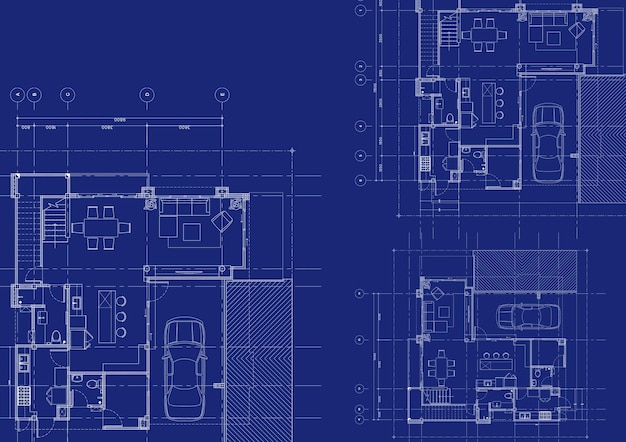 Schreiben Sie eine Blaupause für die Architektur des Gebäudes