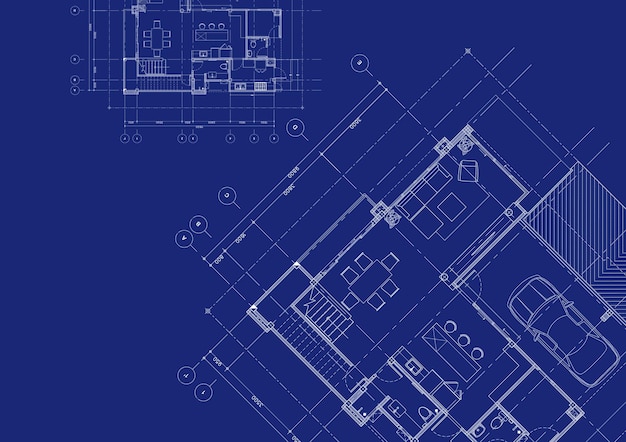 Schreiben Sie eine Blaupause für die Architektur des Gebäudes