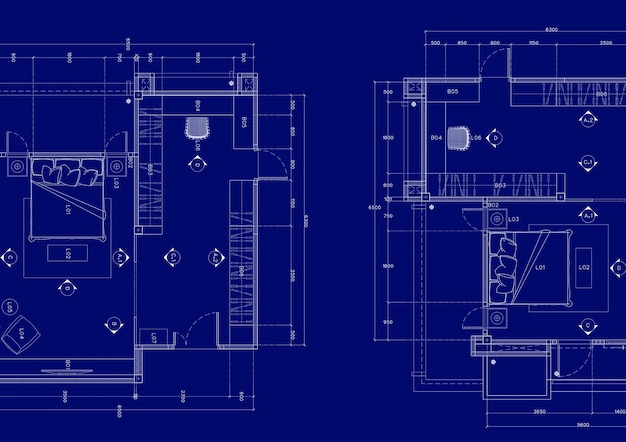 Schreiben Sie eine Blaupause für die Architektur des Gebäudes