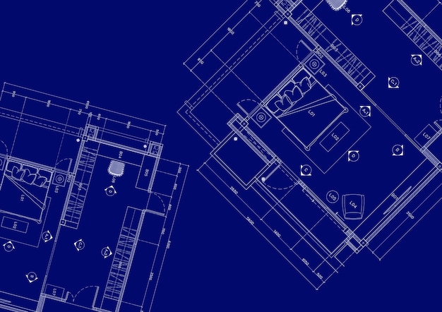 Schreiben Sie eine Blaupause für die Architektur des Gebäudes